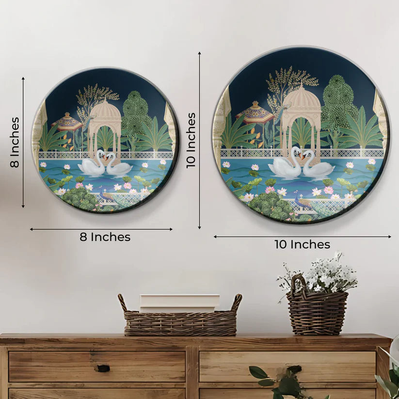 Set of 3 Royal Garden Wall Plates Decor