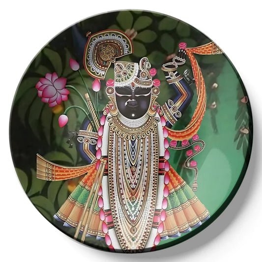 Shrinath Ji Black Wall Plate Home Decor