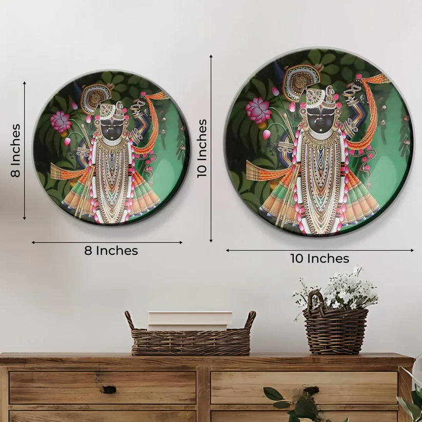 Shrinath Ji Black Wall Plate Home Decor