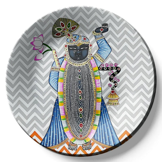 Shrinath Ji Pichwai Wall Plate Home Decor