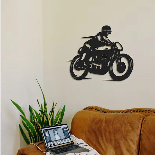 Adventure Alley Rider Bike Wood Wall Decor