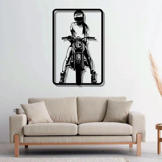 Roadrunner Silhouette Motor Bike Wall Decor