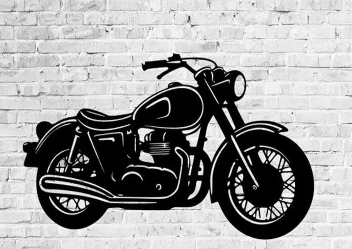 Royal Enfield Classic 350 Motorcycle Black Wall Decore