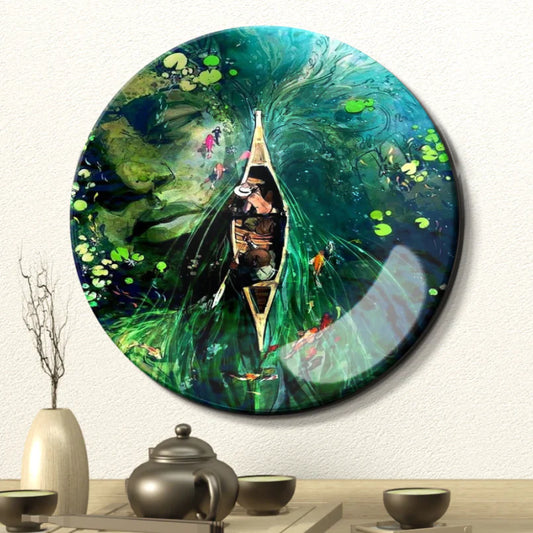 Kayak Lake Ceramic Wall Plate Home Décor