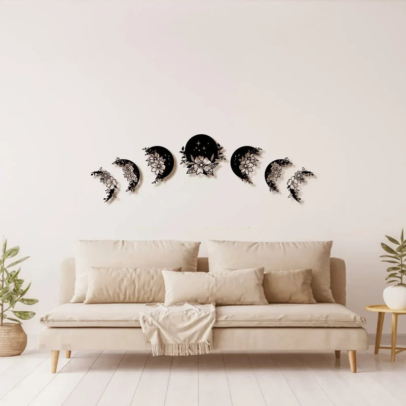 Moon Phase Wood Wall Decor