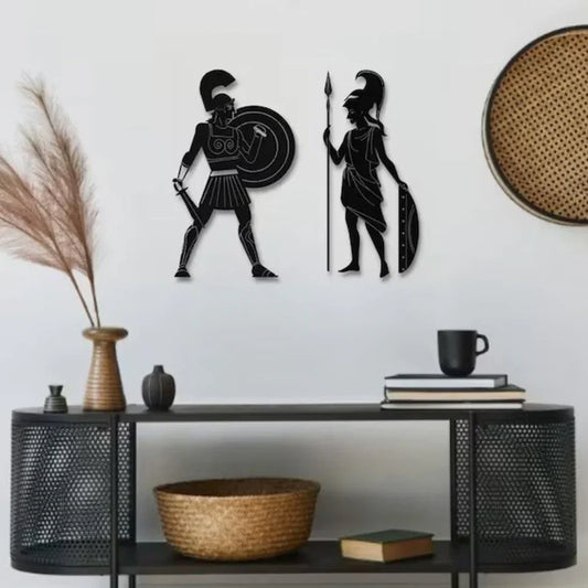 Epic Duo Achilles & Hector Wood Wall Decor